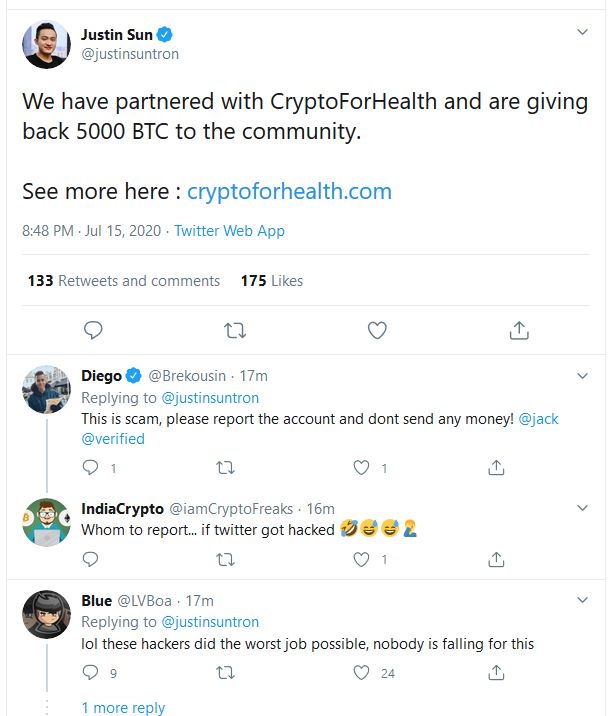 Twitter Accounts Justin Sun, Binance, CZ and Some Other Crypto Big Guns Got Hacked