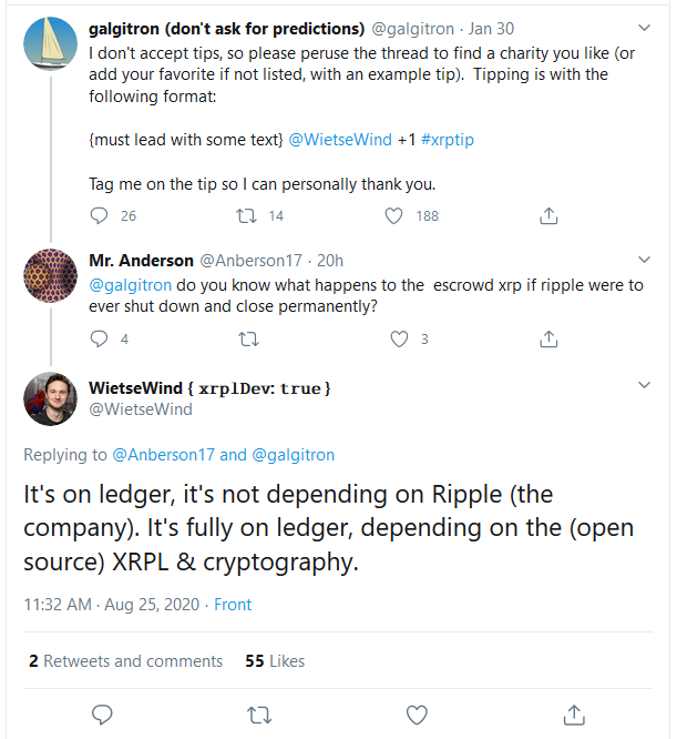 Wietse Wind Explains What Happens To Escrowed XRP If Ripple Shutdown