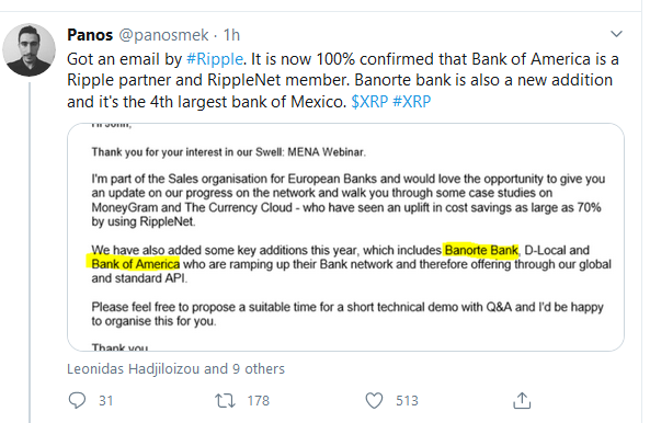 This Could Be the Confirmation of the Partnership between Ripple and Bank of America