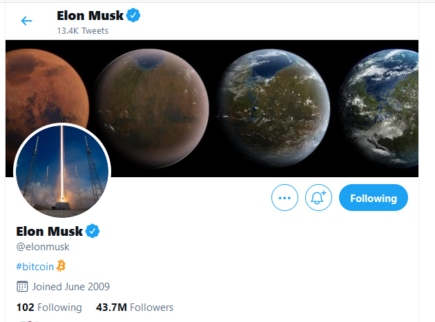 Elon Musk Just Changed His Twitter Bio to Bitcoin. Tesla Capital in BTC Imminent?