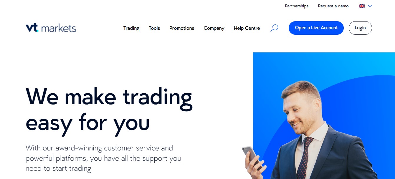 VT Markets website