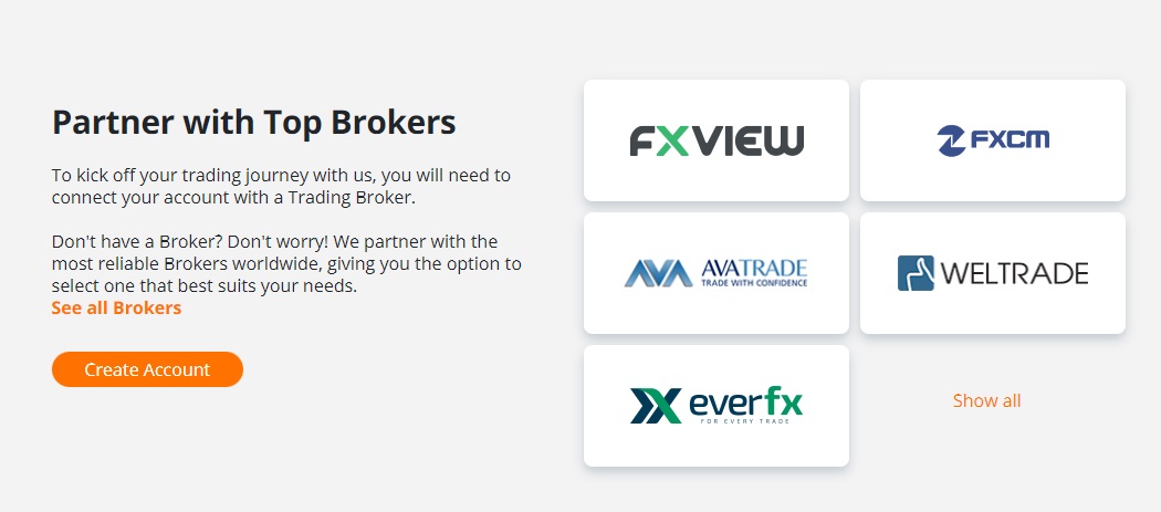 Partner with Top Brokers - https://www.zulutrade.com/