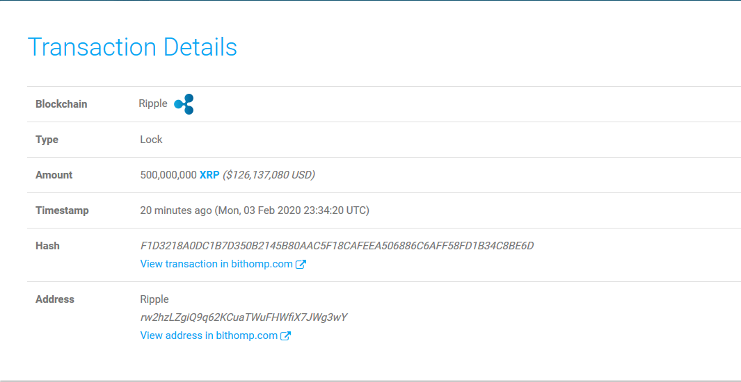 500 Billion XRP Locked In Escrow at Ripple