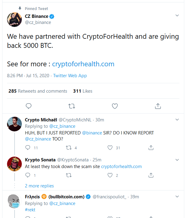 Twitter Accounts Justin Sun, Binance, CZ and Some Other Crypto Big Guns Got Hacked