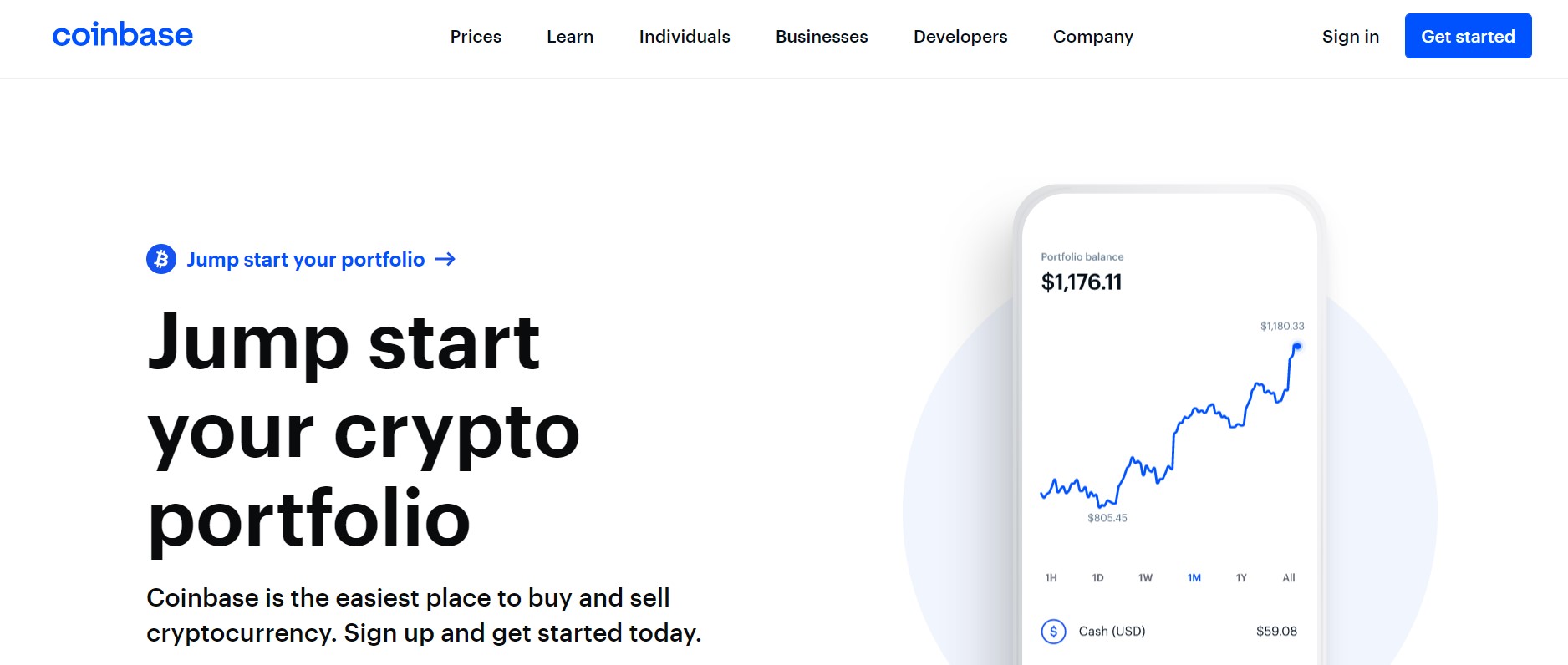 Coinbase website