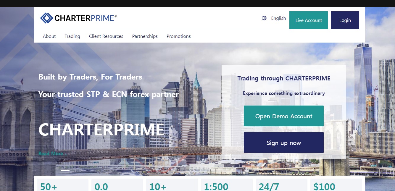 CharterPrime website