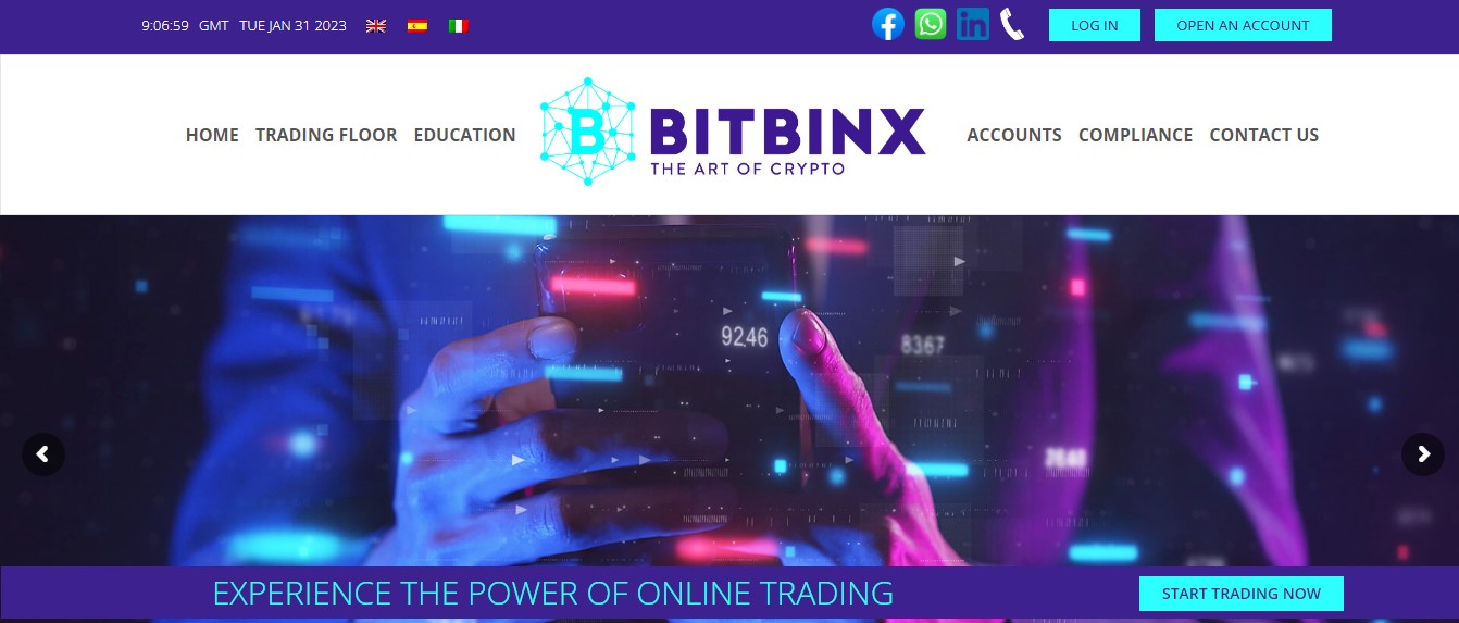 BITBINX website