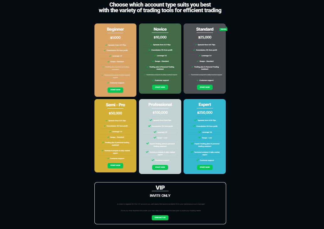 AI Global Group account types