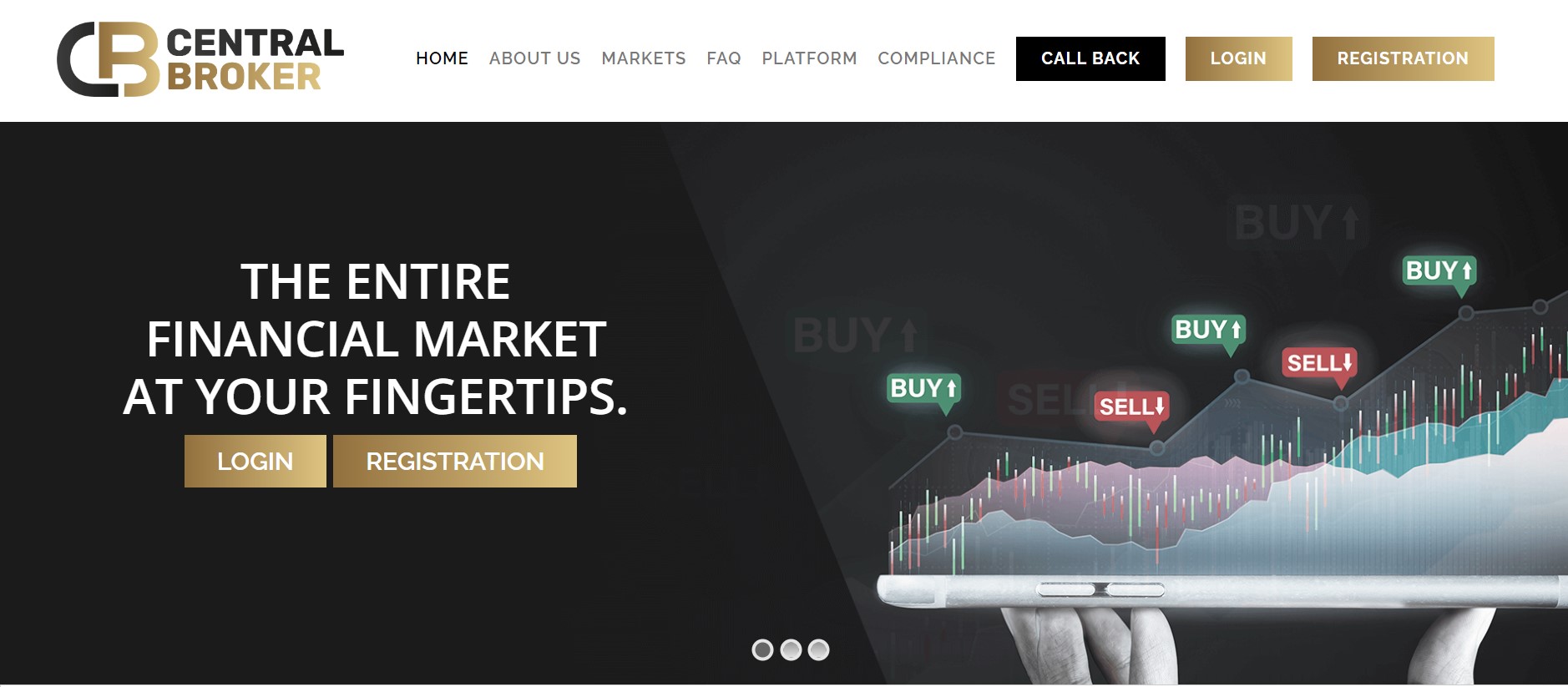 Central Broker website
