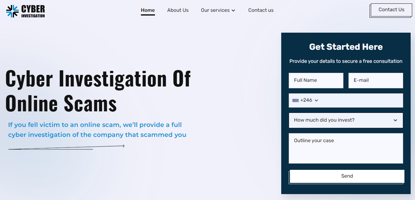 Cyber Investigation Website