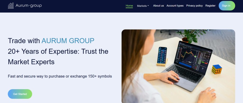 Aurum Group homepage Aurum Group homepage